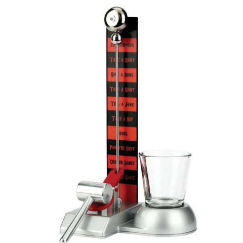 50 - 100 LEI - Joc de baut Hammershot cu Pahar Shot Flippy, 22 cm, Material Sticla, Plastic, Fier, Multicolor