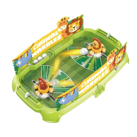 50 - 100 LEI - Joc de Masa Interactiv Lion Battle pentru Copii, Flippy, 4 Mingi, Tabela Scor, 40.7x27x14 cm, Verde
