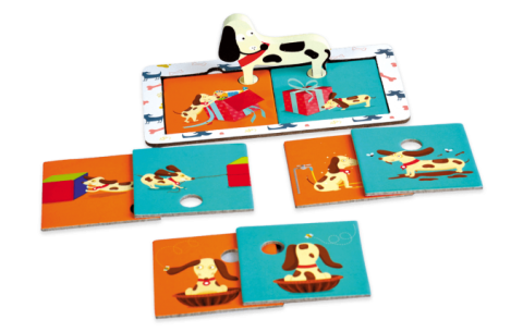 Jocuri de masa - Joc de potrivire - Catelusul istet