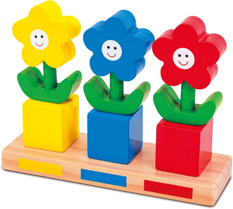 Jucarii indemanare - Joc de potrivire - Floricele vesele