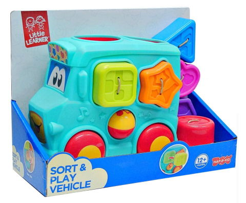 Jucarii indemanare - Joc de sortare - Autobuzul vesel