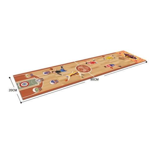 Jocuri de societate - Joc Interactiv, Flippy, Covor de Basket 90 x 20 cm, 1-4 Jucatori, +5 Ani, 6 Mingi Incluse, Maro