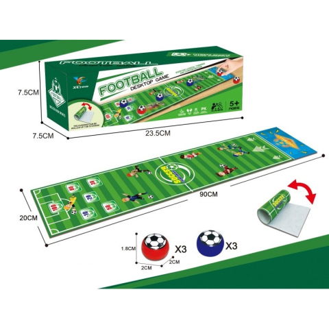 10 - 25 LEI - Joc Interactiv, Flippy, Covor de Fotbal 90 x 20 cm, 1-4 Jucatori, +5 Ani, 6 Mingi Incluse, Verde