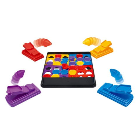 25 - 50 LEI - Joc Interactiv pentru Copii, Flippy, 4 Hats Off, Tabla de Joc, Figurine Palarii, +3 Ani, Multicolor