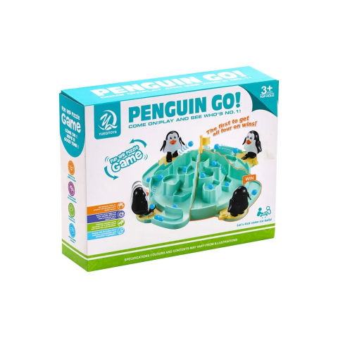 50 - 100 LEI - Joc Interactiv pentru Copii, Flippy, Batalia Pinguinilor, 3 ani+, Tabla de Joc, Figurine Pinguini, Mingi, Multicolor