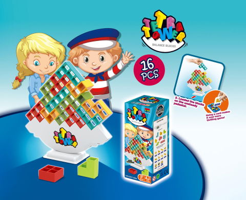 EduclassReseller - Joc logica - Turnulet Tetra (16 piese)