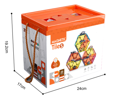 Jocuri magnetice - Joc magnetic - Parcarea masinutelor 66 piese (7.5 cm)