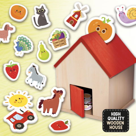 Jocuri de indemanare - Joc Montessori din lemn - La ferma