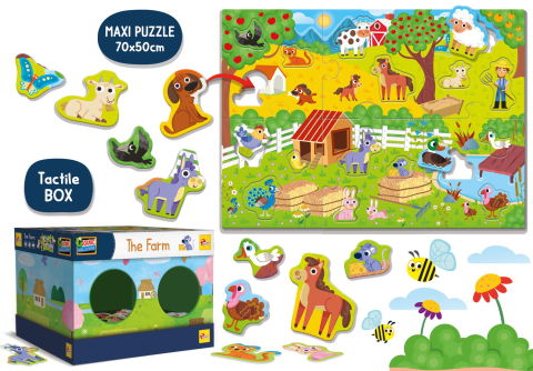 Jocuri de indemanare - Joc tactil Montessori - Ferma