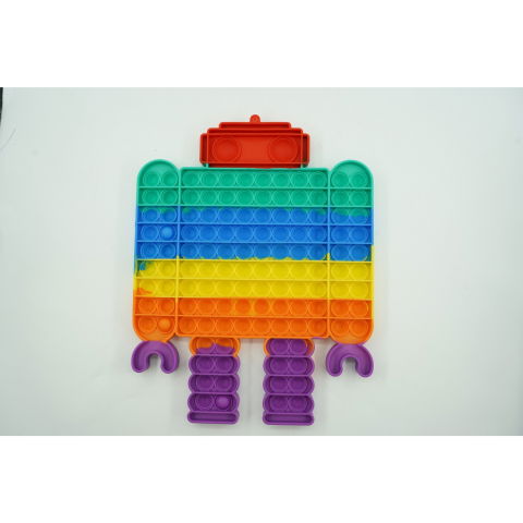 Best deals - Jucarie antistres din silicon Flippy, Pop it Now and Flip It ,Robot ,Multicolor ,Model 3