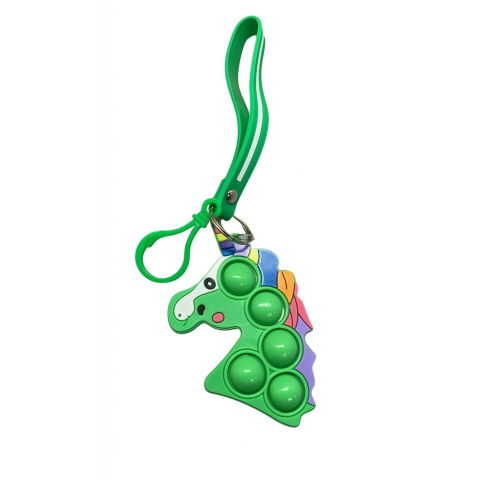 TeoMarket - Jucarie antistres din silicon, Flippy, Pop It Now and Flip It, Simple Dimple, Breloc, Unicorn, Verde