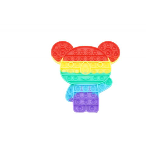 Pop and Flip It - Jucarie antistres din silicon, Flippy, Pop It Now and Flip It, Ursulet Koala, Multicolor