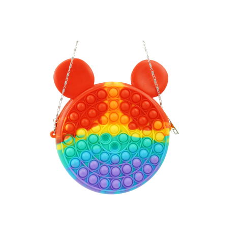 Best deals - Jucarie antistres din silicon, Pop it Now and Flip It, Flippy, Geanta, Model 1, Multicolor