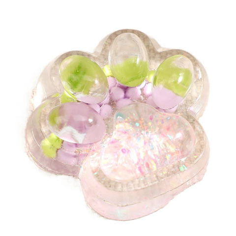 10 - 25 LEI - Jucarie Antistres Squishy, Flippy, cu Revenire Lenta, Labuta de Pisica Pufoasa, 7.5 cm, Ambalaj Transparent, Model 270524 Multicolor