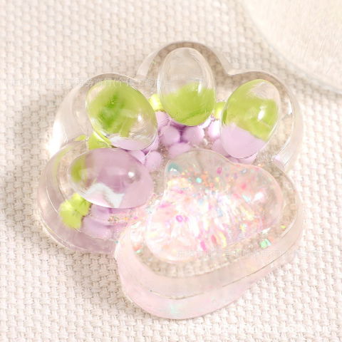 10 - 25 LEI - Jucarie Antistres Squishy, Flippy, cu Revenire Lenta, Labuta de Pisica Pufoasa, 7.5 cm, Ambalaj Transparent, Model 270524 Multicolor