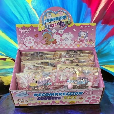 10 - 25 LEI - Jucarie Antistres Squishy, Flippy, cu Revenire Lenta, Squeeze Pinch, Family Model Animalute, Ambalaj Transparent