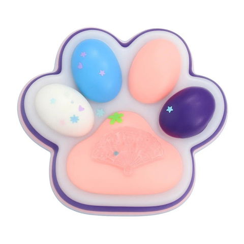 10 - 25 LEI - Jucarie Antistres Squishy, Flippy, cu Revenire Lenta, Squeeze Toys, Model Cat Paw, 12.5x10.5 cm, 220g, +3 Ani, din TPR, Model 1, Multicolor
