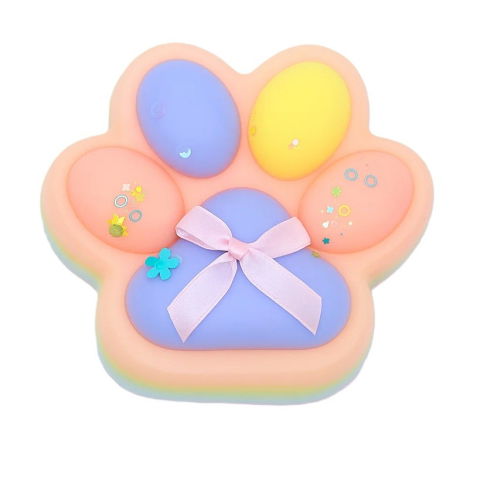 10 - 25 LEI - Jucarie Antistres Squishy, Flippy, cu Revenire Lenta, Squeeze Toys, Model Cat Paw, 12.5x10.5 cm, 220g, +3 Ani, din TPR, Model 3, Multicolor