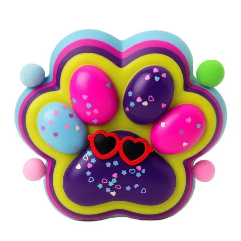 10 - 25 LEI - Jucarie Antistres Squishy, Flippy, cu Revenire Lenta, Squeeze Toys, Model Cat Paw, 12.5x10.5 cm, 220g, +3 Ani, din TPR, Model 5, Multicolor