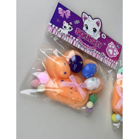 10 - 25 LEI - Jucarie Antistres Squishy, Flippy, cu Revenire Lenta, Squeeze Toys, Model Cat Paw, 12.5x10.5 cm, 220g, +3 Ani, din TPR, Model 8, Multicolor