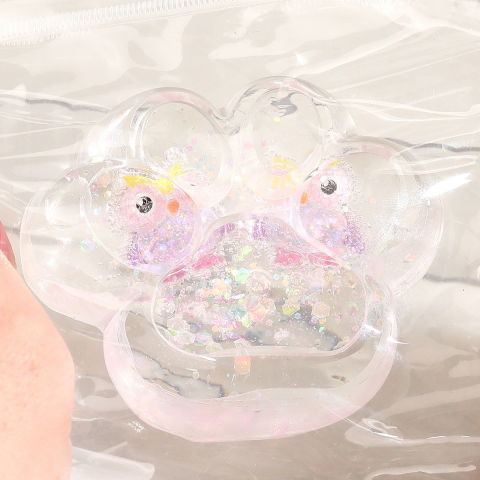 10 - 25 LEI - Jucarie Antistres Squishy, Flippy, Labuta de Pisica Pufoasa, cu Revenire Lenta, 7 x 6.5 cm, Model Ciuperca, Multicolor