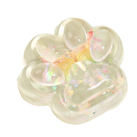 10 - 25 LEI - Jucarie Antistres Squishy, Flippy, Labuta de Pisica Pufoasa, cu Revenire Lenta, 7 x 6.5 cm, Model Fluturi, Multicolor