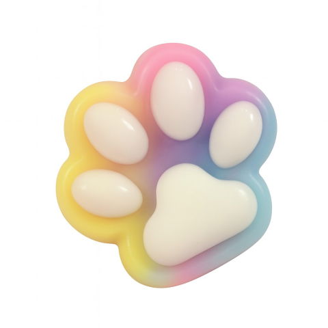 10 - 25 LEI - Jucarie Antistres Squishy, Flippy, Labuta de Pisica Squeeze Toys, cu Revenire Lenta, 7.5 cm, Model 270530, Multicolor