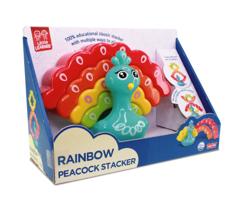 Jocuri de indemanare - Jucarie de stivuit - Paun colorat