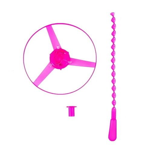 Best deals - Jucarie Disc Zburator, Distractiv pentru Copii, Flippy, Aruncator Manual din Plastic, cu Lumini, Roz