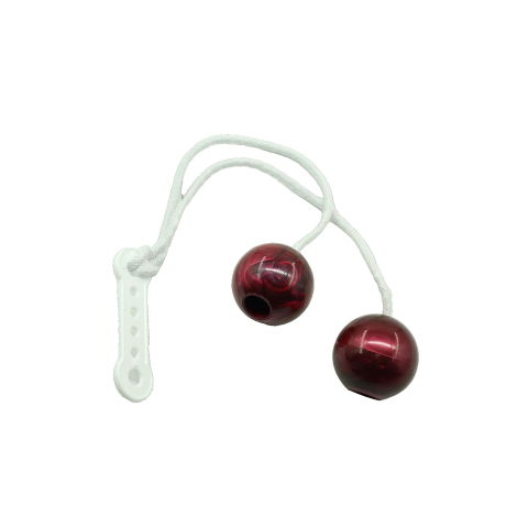 Jucarii Senzoriale, Fidget Toys - Jucarie interactiva cu bile, Flippy, Clackers ball, antistres, Visiniu, 40 mm