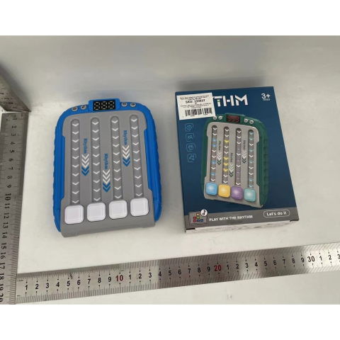 50 - 100 LEI - Jucarie Interactiva, Flippy, Joc Rhythm, +3 Ani, din ABS, 6 Niveluri, 15 x 3 x 11 cm, Functie Muzicala, Albastru