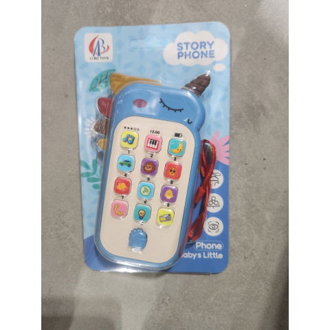10 - 25 LEI - Jucarie Interactiva, Flippy, Telefon Inteligent, Model Unicorn, Functii Educative, Muzicale si Voce, 4-6 ani, 19 x 11.5 cm, din Plastic, Albastru
