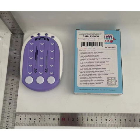 25 - 50 LEI - Jucarie Interactiva, Flippy, Tip Jocuri Ritmice, +3 Ani, din ABS, 8 Niveluri de Joc, 9.5 x 2.5 x 13.6 cm, Mov