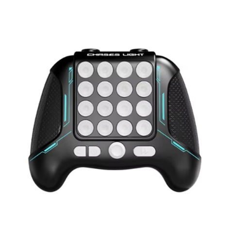 Console - Jucarie Interactiva Pop It, Flippy, Tip Consola, Anti-Stres, 5 Moduri de Joc, din ABS si Silicon, +3 Ani, Sunete si Lumini Model Controller, Negru