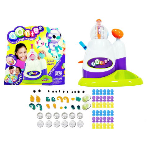 Pompe Baloane - Jucarie magica Bobo Sticky Oonies pentru umflat baloane, 32 baloane si 42 de accesorii incluse, multicolor