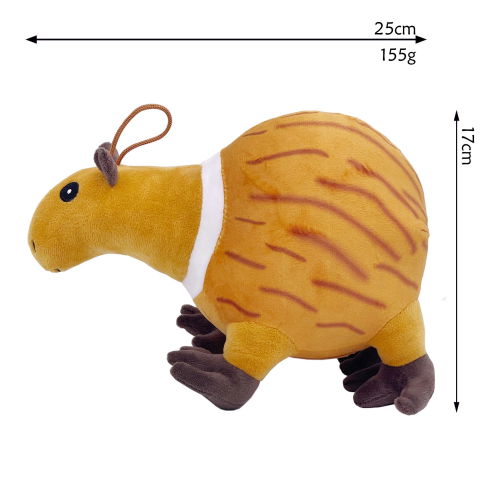 Jucarii de Plus Brainrot - Jucarie Moale de Plus Italian Brainrot, Flippy, cu Agatatoare, Model Guinea Pig Burbaloni Luliloli, Jucarie Moale pentru Copii, 25 x 17 cm, Maro deschis