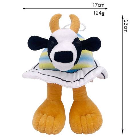 50 - 100 LEI - Jucarie Moale de Plus Italian Brainrot, Flippy, cu Agatatoare, Model Vaca Saturno Saturnita, Jucarie Moale pentru Copii, 23 x 17 cm, Albastru deschis