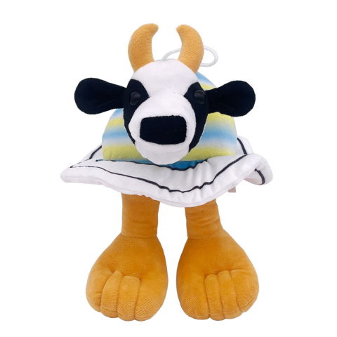 50 - 100 LEI - Jucarie Moale de Plus Italian Brainrot, Flippy, cu Agatatoare, Model Vaca Saturno Saturnita, Jucarie Moale pentru Copii, 23 x 17 cm, Albastru deschis