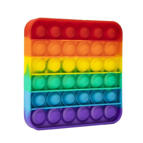 Import - Jucarie Pop it Now &amp;amp; Flip it, Push Bubble Patrat Multicolor Model 5