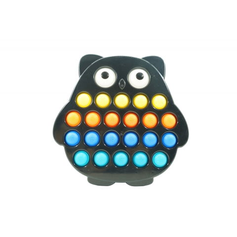 TeoMarket - Jucarie senzoriala antistres, Simple Dimple, Bufnita, Multicolor, V2