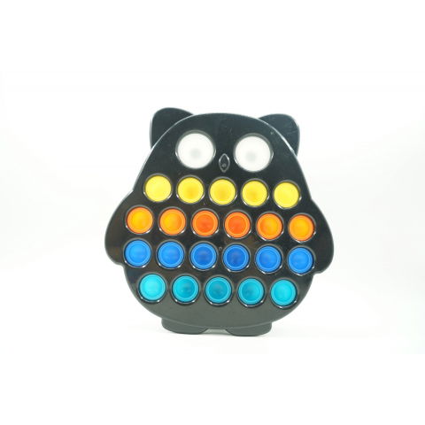 TeoMarket - Jucarie senzoriala antistres, Simple Dimple, Bufnita, Multicolor, V2