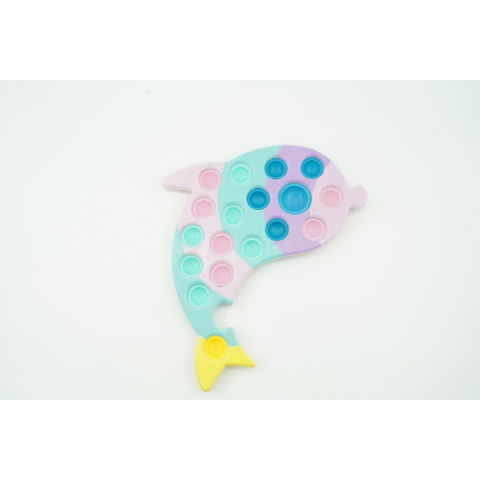 TeoMarket - Jucarie senzoriala antistres, Simple Dimple, Delfin, Macarons,Flippy