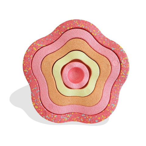 50 - 100 LEI - Jucarie Senzoriala de Echilibru, Flippy, Tip Stepping Stones, 5 Piese, din Spuma, pentru Miscare, Sarituri, Prindere, Diametru 28 cm, Model 1, Multicolor