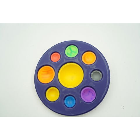 Import - Jucarie senzoriala Dimple fidget toy, Planetariu, Albastru, 18x18 cm