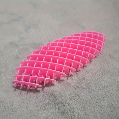 10 - 25 LEI - Jucarie Worm Fidget de Decompresie, Flippy, Anti Stres, Dimensiune Compacta 10 cm, Dimensiune Extinsa 24.5 cm, Roz