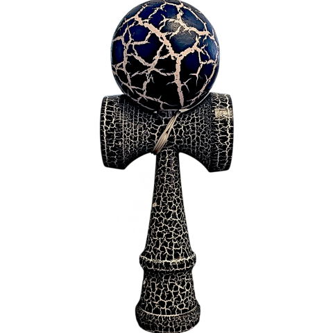 50 - 100 LEI - Kendama X Originala, Profesionala, Flippy, Cracked, din Lemn, 18 cm, Negru Alb