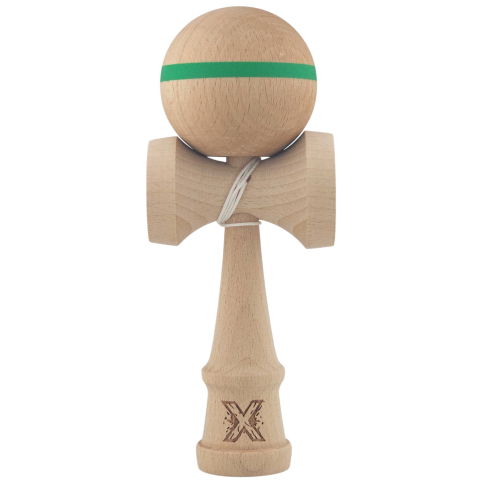 50 - 100 LEI - Kendama X Originală, Profesională, Flippy, din Lemn,18 cm, Model cu Dunga Verde
