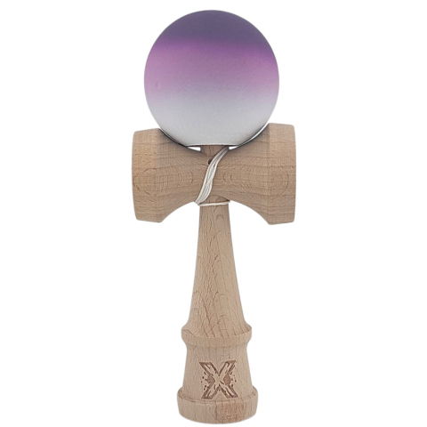 50 - 100 LEI - Kendama X Originala, Profesionala, Flippy, din Lemn, Rubber Grip, 18 cm, Negru/Maro/Alb