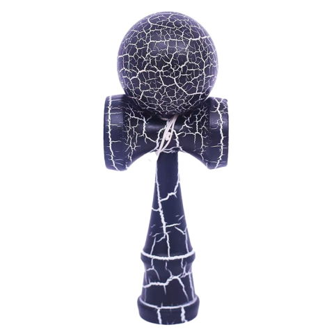 50 - 100 LEI - Kendama X Originala, Profesionala, Flippy, Kendama Cracked, din Lemn - 18 cm, Crack Albastru inchis/Gri