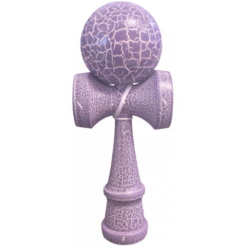 50 - 100 LEI - Kendama X Originala, Profesionala, Flippy, Kendama Cracked, din Lemn - 18 cm, Lila/Alb